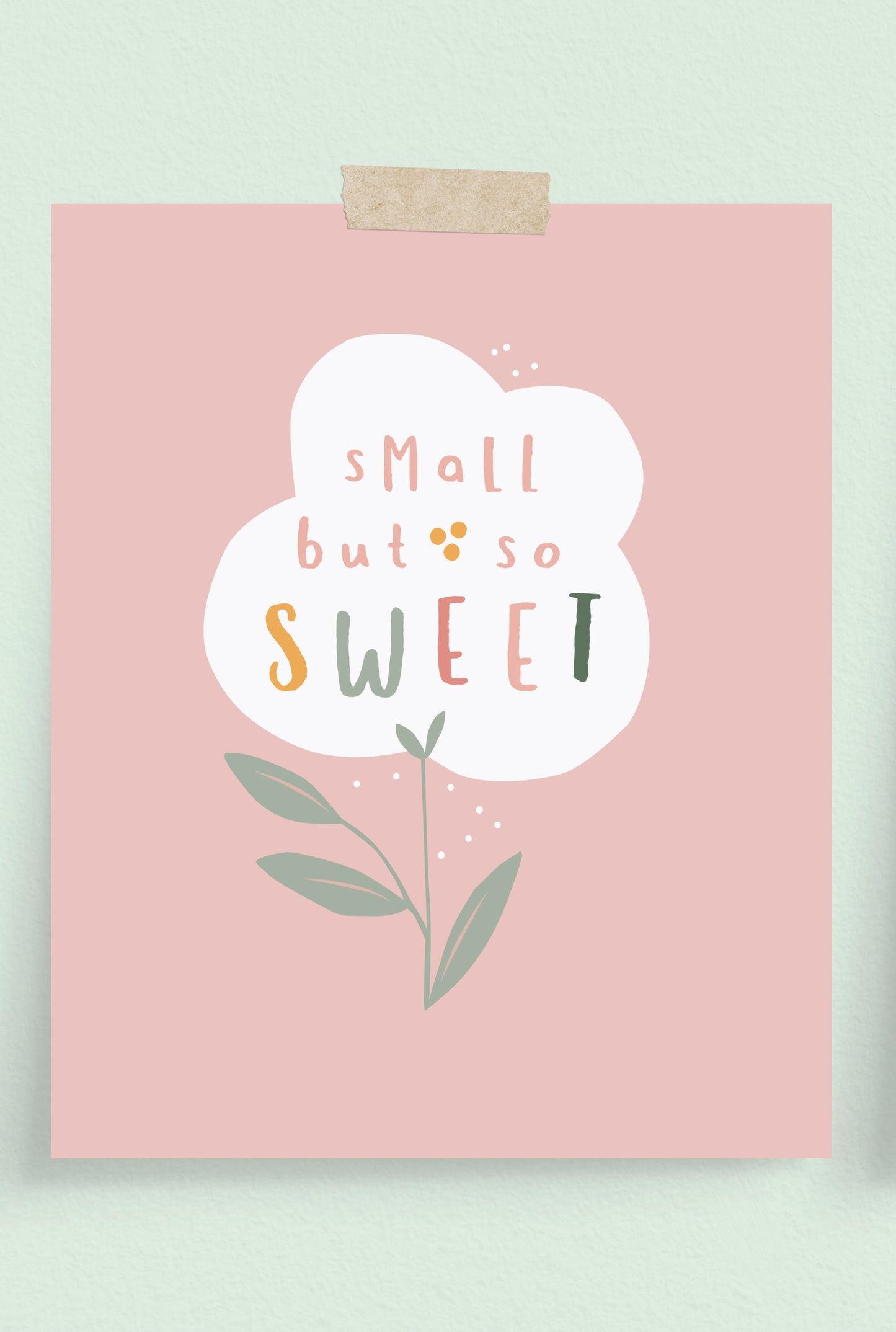 Small but Sweet Flower print / Childrens prints / Kids interiors