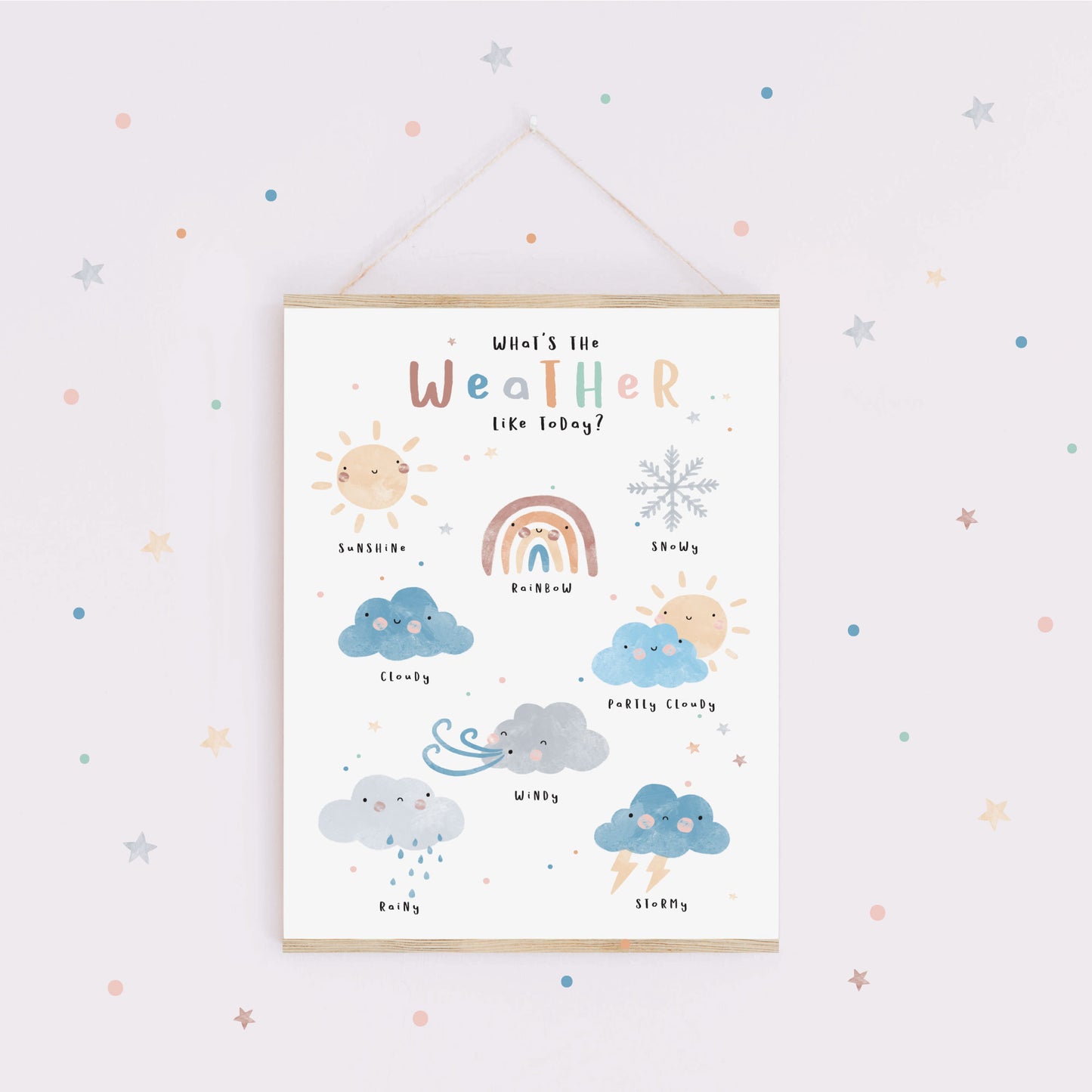 Educational kids print/ weather print/ kids prints/ Nursery prints